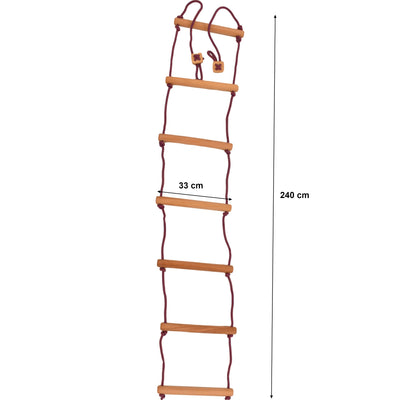 Kletterseilleiter aus Holz 240 cm – weitere Produktansicht 2 – RINAGYM