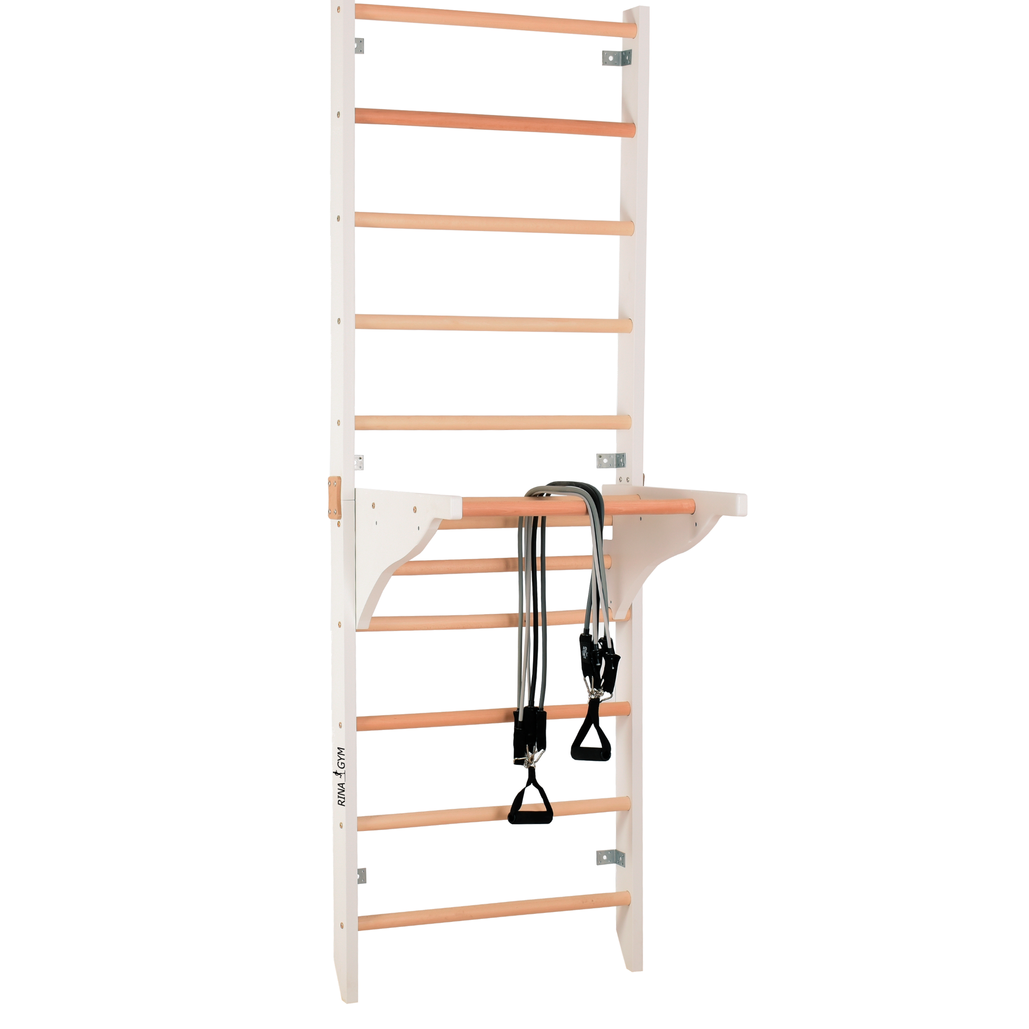 Sprossenwand mit Klimmzugstange & Dip-Barren – PRO PURE – weitere Produktansicht 9 – RINAGYM