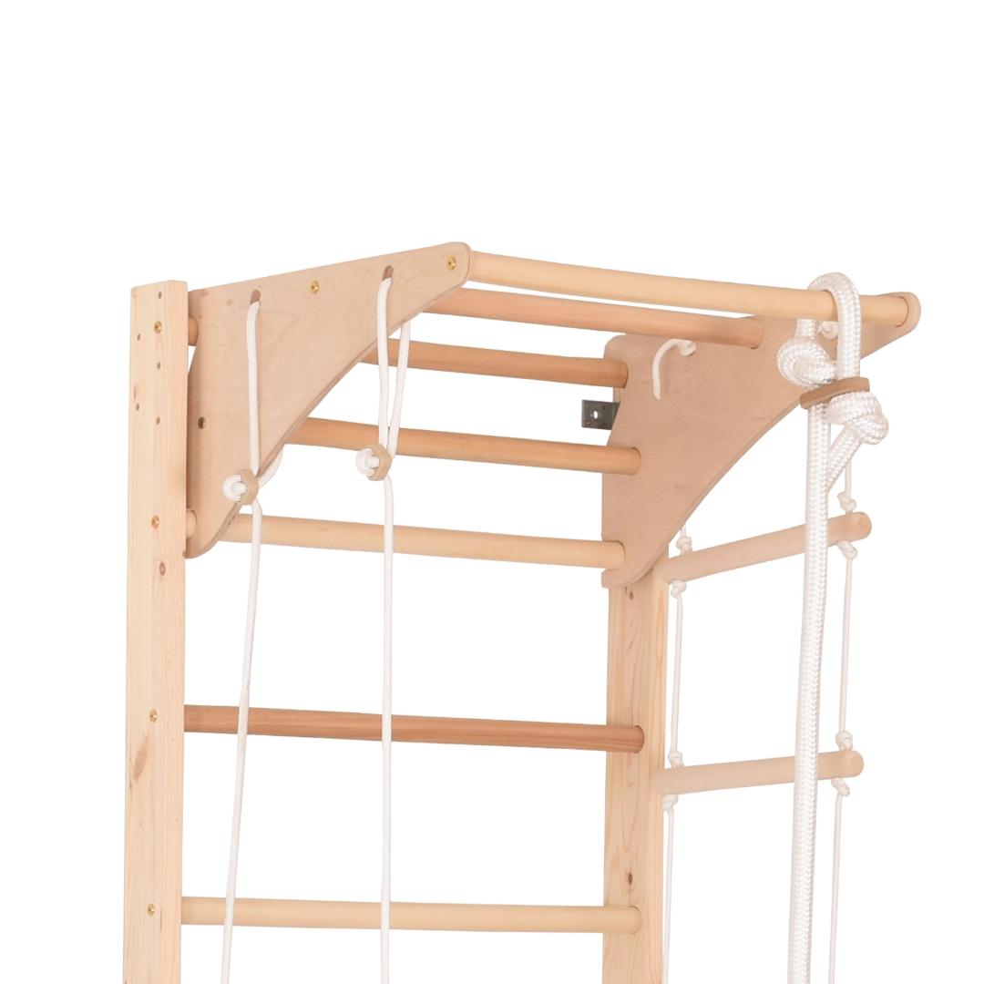 Sprossenwand Kombi 2 aus Holz mit Klimmzugstange – weitere Produktansicht 6 – RINAGYM