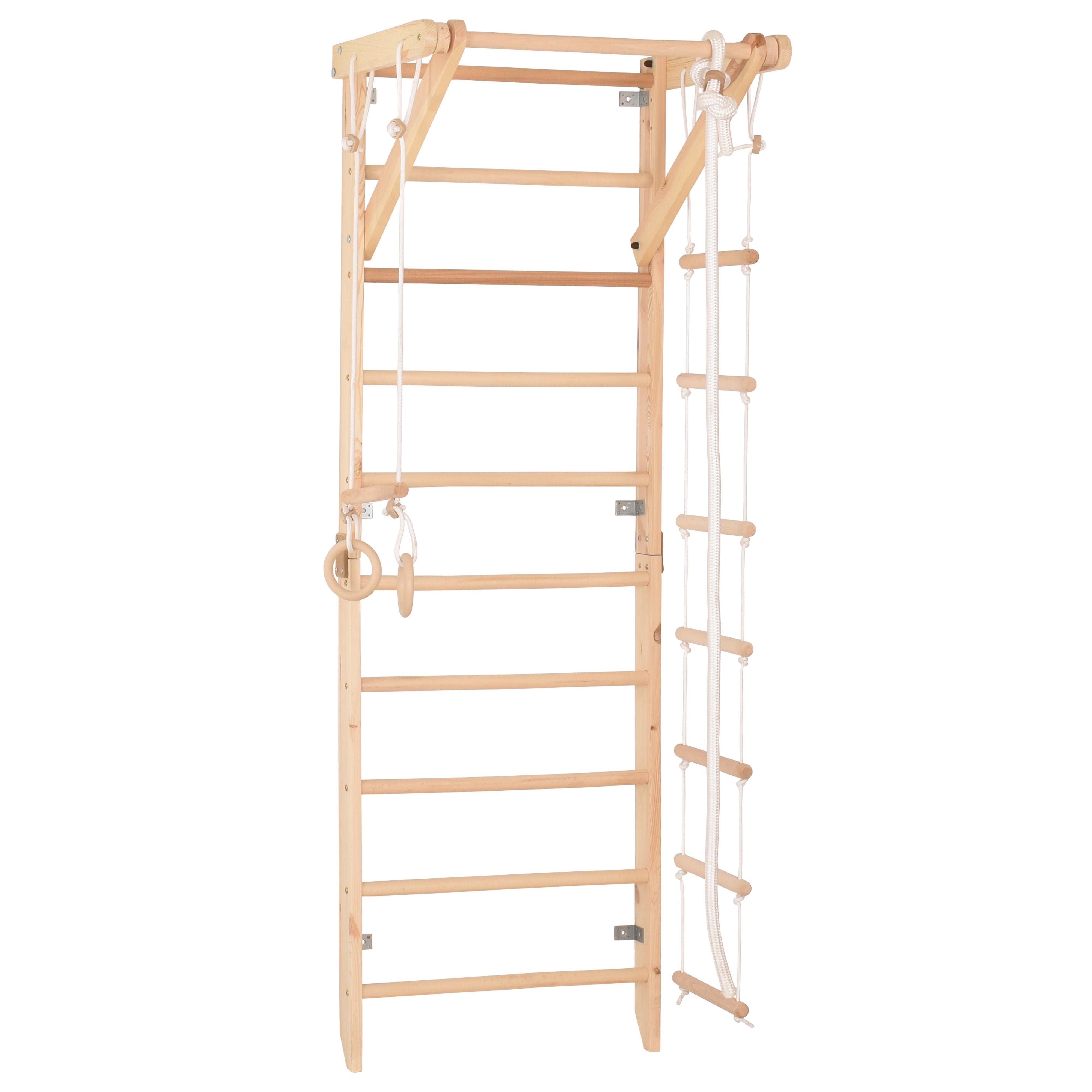 Sprossenwand Sport 2 aus Holz mit Klimmzugstange – weitere Produktansicht 6 – RINAGYM