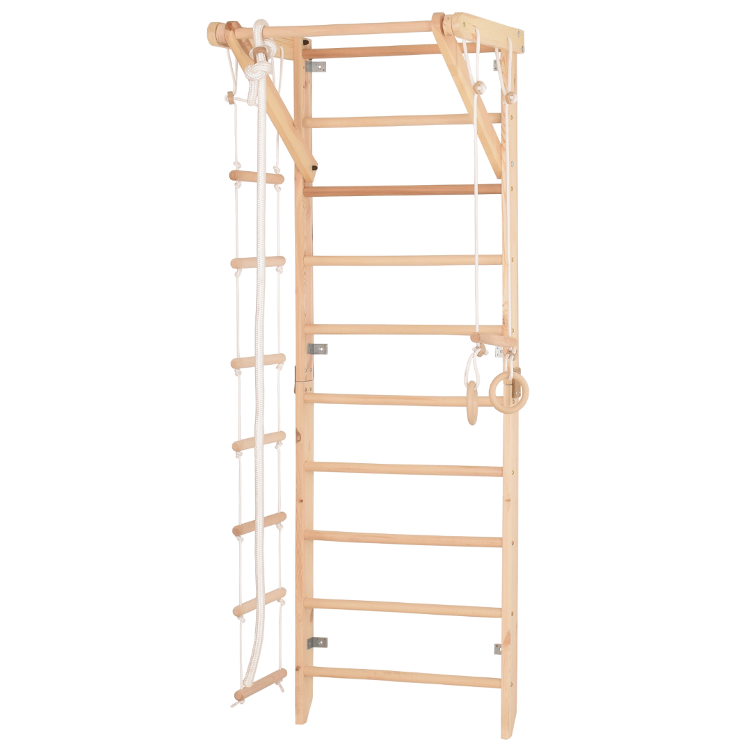 Sprossenwand Sport 2 aus Holz mit Klimmzugstange – weitere Produktansicht 8 – RINAGYM