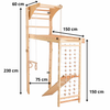 Indoor-Klettergerüst aus Holz 230 cm – weitere Produktansicht 2 – RINAGYM