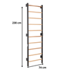 Sprossenwand STEEL 1 Graphit – Stahl & Buchenholz – weitere Produktansicht 2 – RINAGYM