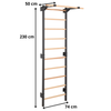 Sprossenwand STEEL PURE Graphit mit Klimmzugstange – weitere Produktansicht 2 – RINAGYM