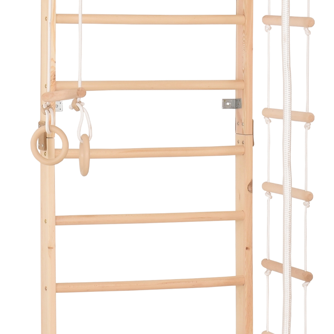 Sprossenwand Sport 2 aus Holz mit Klimmzugstange – weitere Produktansicht 11 – RINAGYM