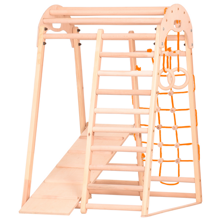 Indoor-Klettergerüst Natur 125 cm mit Netz – RINAGYM