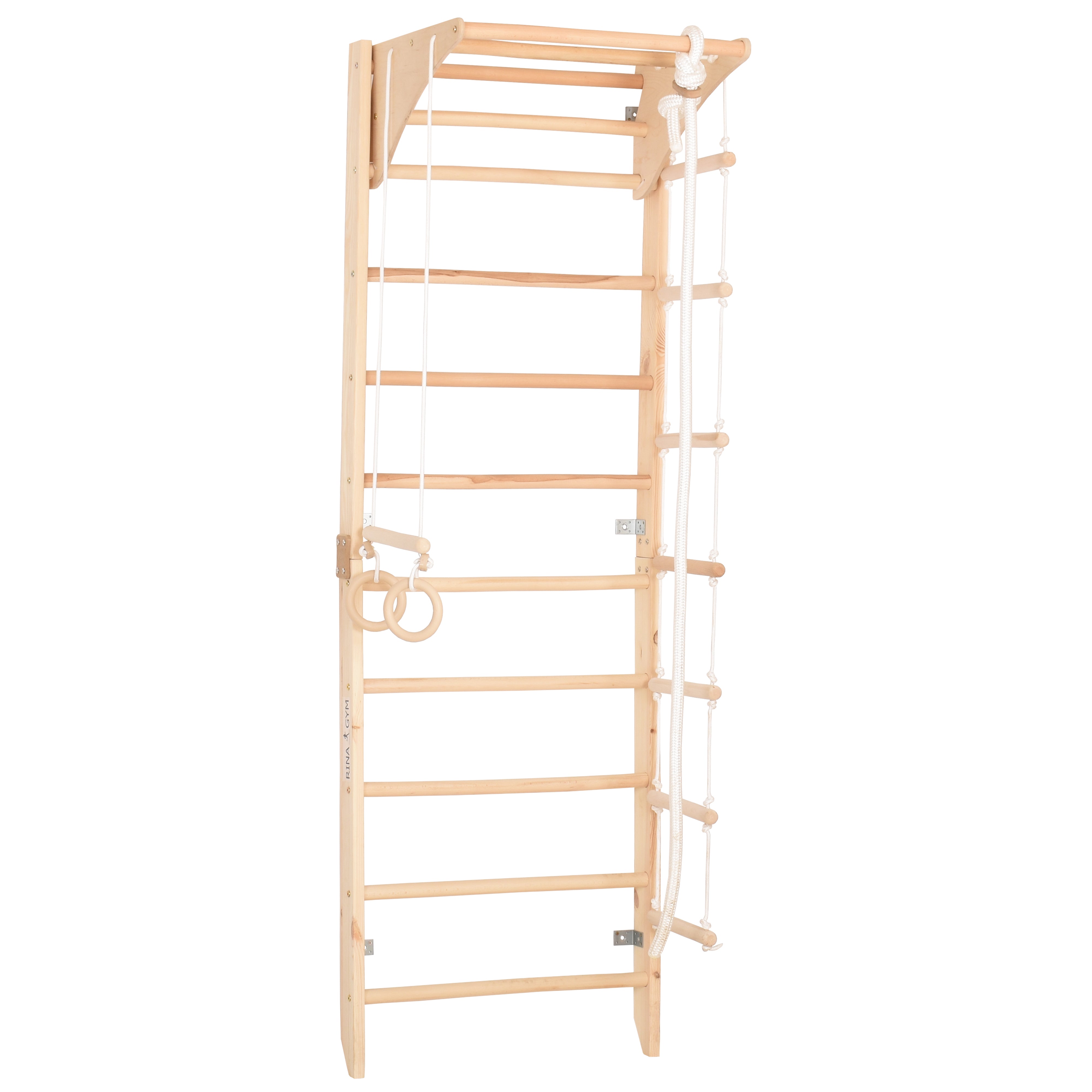 Sprossenwand Kombi 2 aus Holz mit Klimmzugstange – weitere Produktansicht 10 – RINAGYM