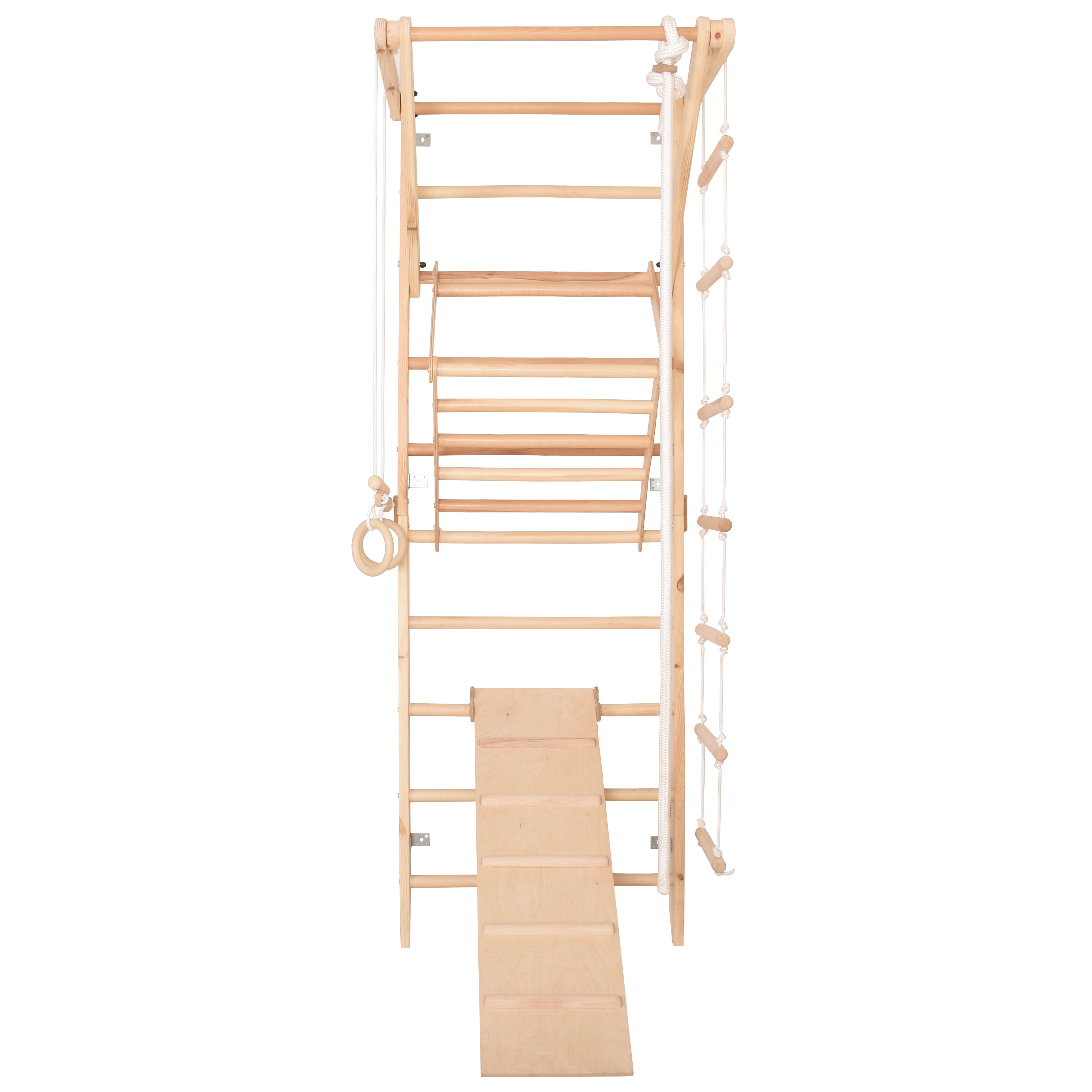 Sprossenwand Sport 3 aus Holz mit Rutschbrett – weitere Produktansicht 5 – RINAGYM