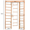 Structure d’escalade d’angle en bois – Échelle d’escalade, filet, échelle suspendue – Appareil de fitness compact pour toute la famille (SPR Corner Lack)