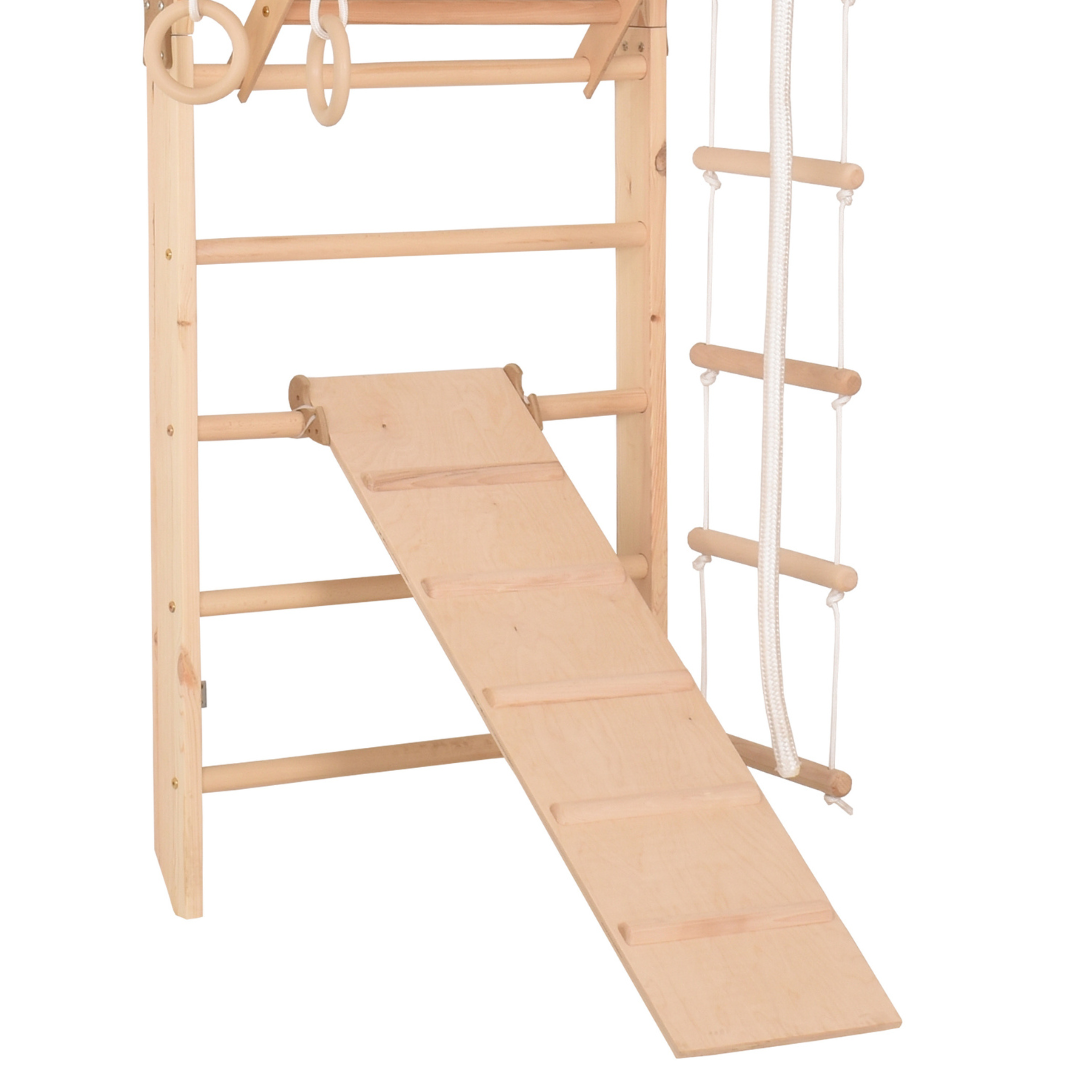 Sprossenwand Kinder 3 aus Holz mit Rutschbrett – weitere Produktansicht 18 – RINAGYM