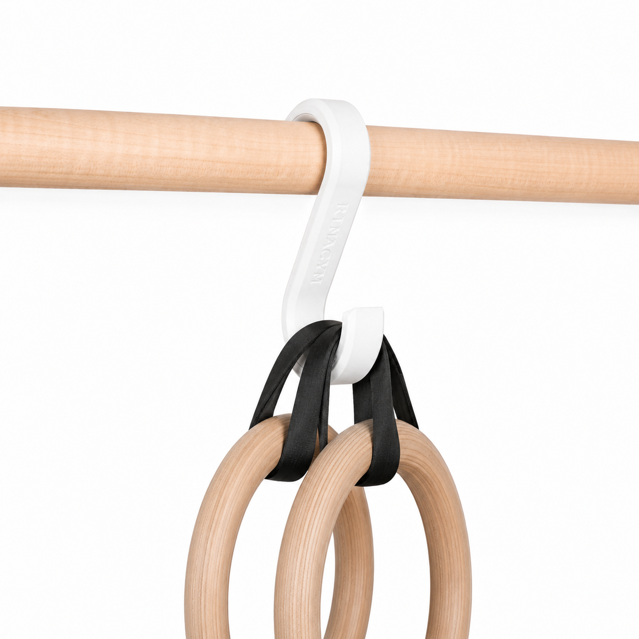 S-Haken für Sprossenwand 13 cm weiß – RINAGYM Sprossenwand Zubehör