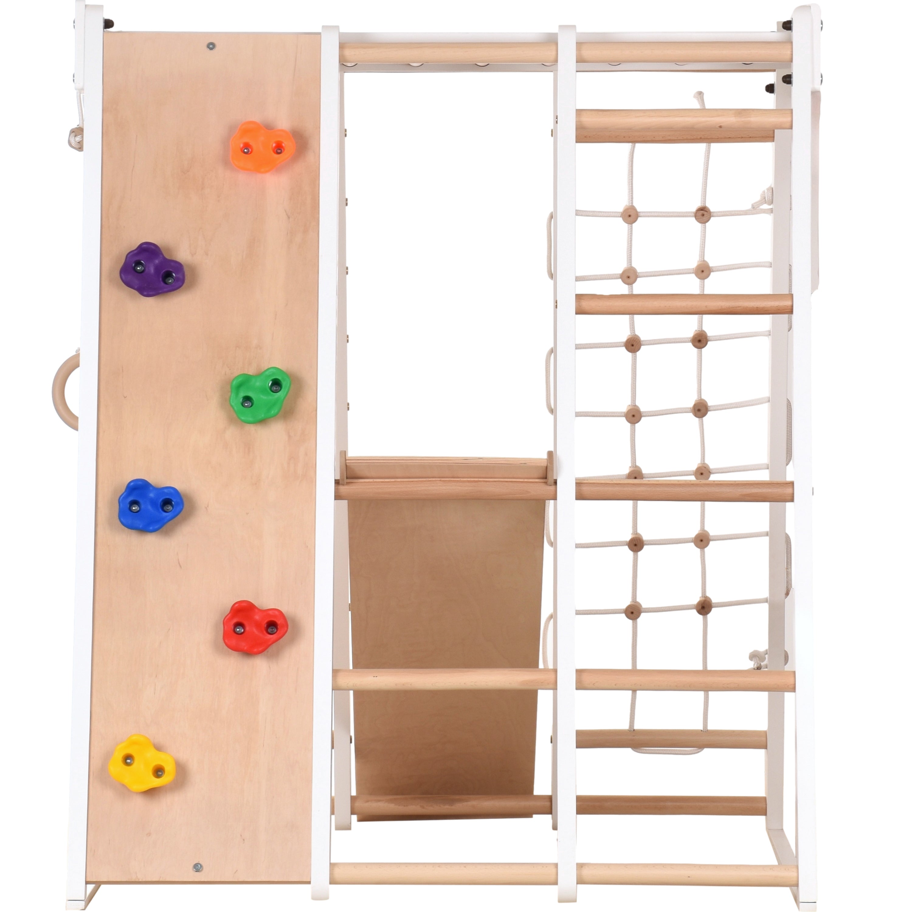 Indoor-Klettergerüst weiß 145 cm mit Netz – weitere Produktansicht 4 – RINAGYM