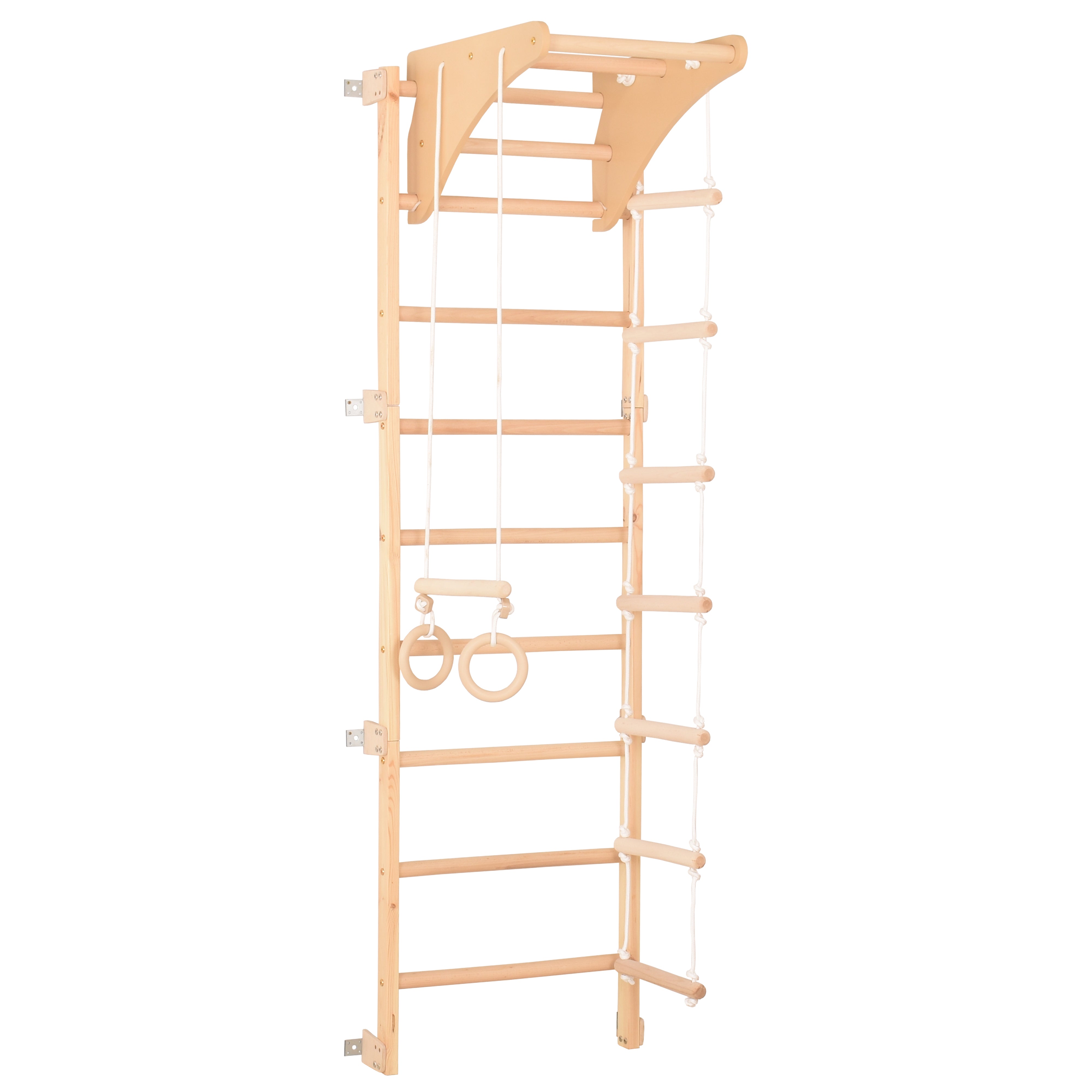 Sprossenwand Eco Pine mit Klimmzugstange – weitere Produktansicht 8 – RINAGYM