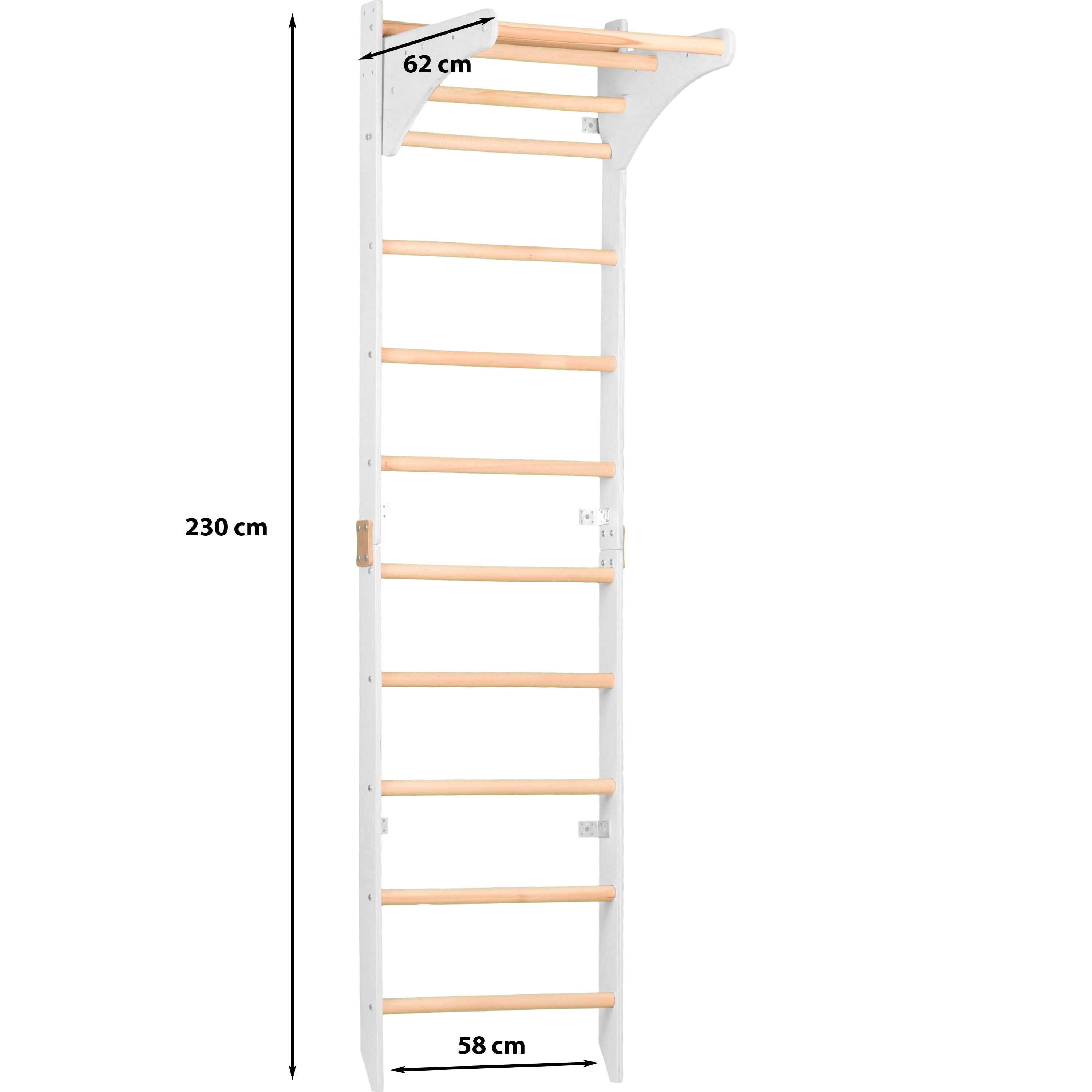 Sprossenwand SPR C PURE weiß 230 cm – weitere Produktansicht 2 – RINAGYM