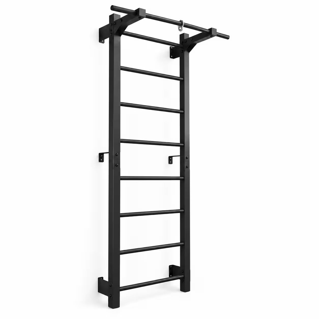 Metalen wandrek RINAGYM Steel M 213 cm met optrekstang, zwart