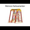 Kompaktes Indoor-Klettergerüst für die ganze Familie – Sprossenwand, Netz & Ringe – Heimtraining (EN 913) (kid2nat)