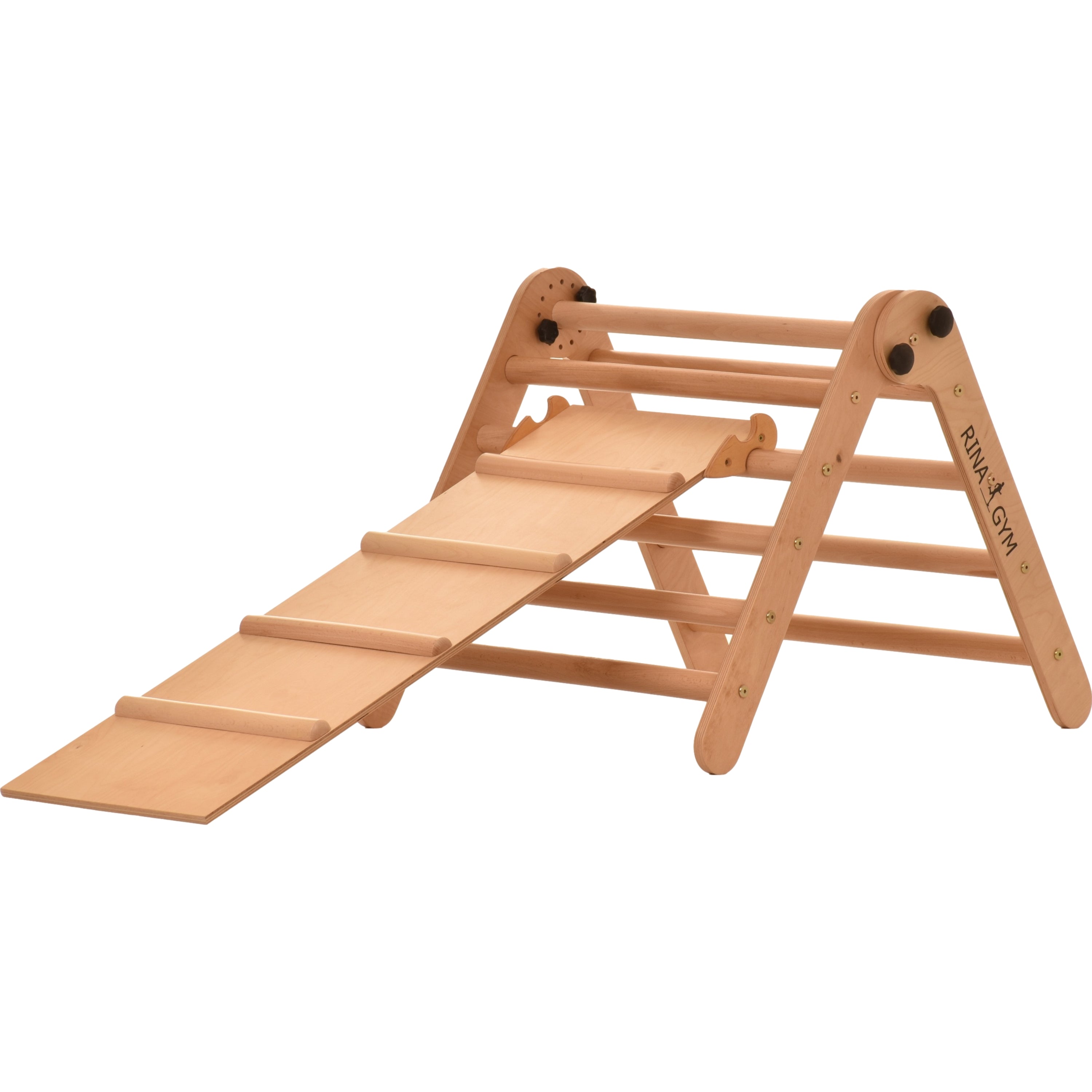 Kletterdreieck mit Rutsche Aslide Natur – RINAGYM